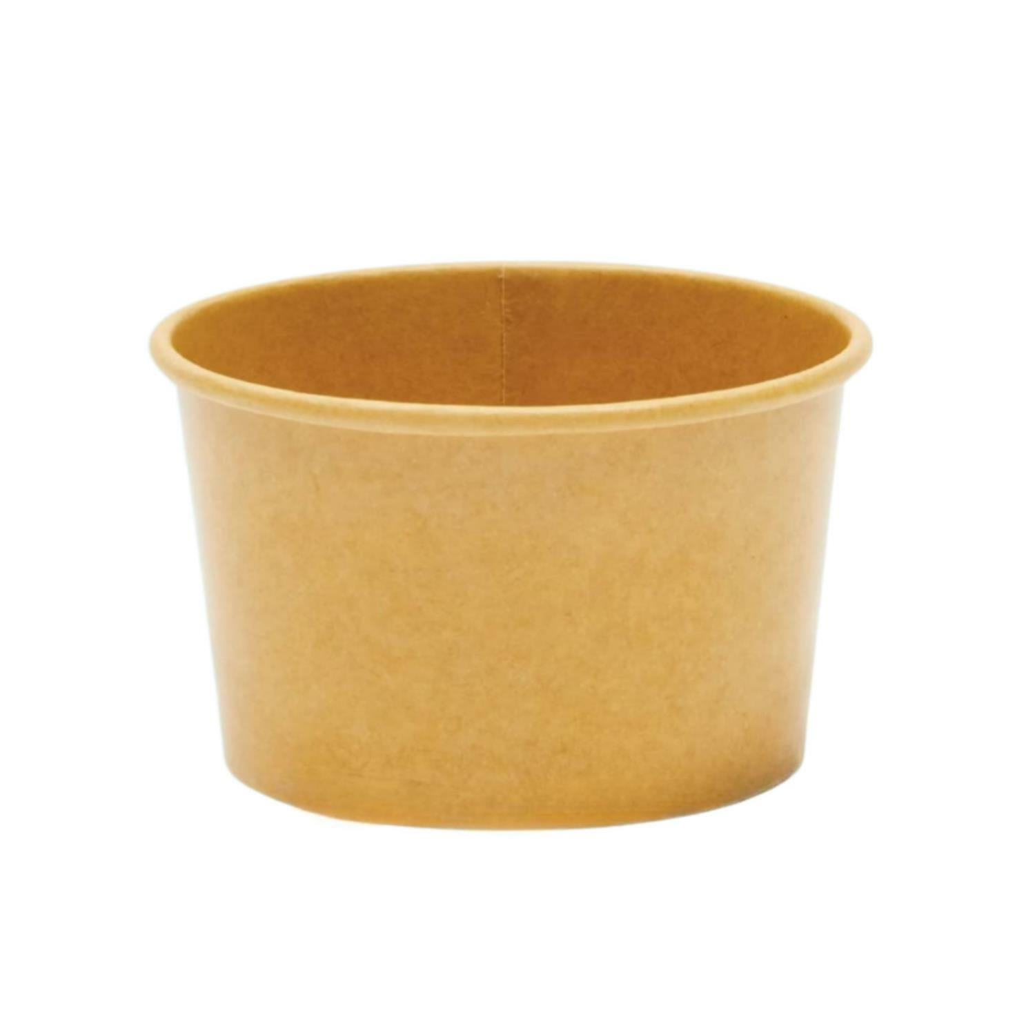 100cc Kraft Paper Ice Cream Cups - 50/1000 Pack Options