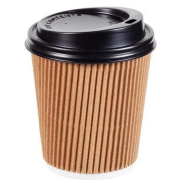 Black 90mm Hot Drink Plastic Lid for 14-16oz Cups