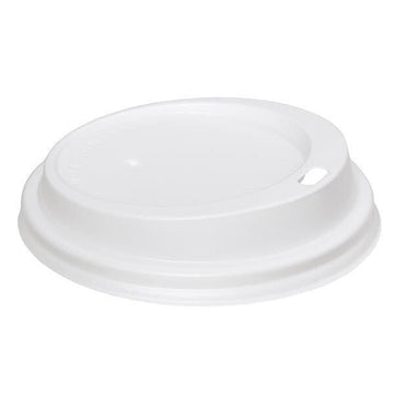 White 14–16 oz Disposable Hot Drink Lid 90mm Leak-Resistant