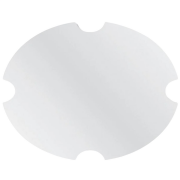 130 oz Cardboard Fast Food Bucket Lid - 100 Pack Food-Safe