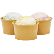 200cc Kraft Paper Ice Cream Cup Compostable Disposable Serving Cups