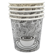 4 oz Printed Paper Cups Pack of 100 Disposable