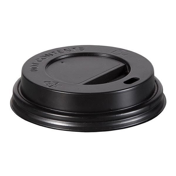 Black 8-9-12 oz Hot Drink Plastic Lid 80mm Spill-Resistant