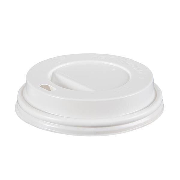 White 80mm Plastic Lid for 8-9-12oz Hot Paper Cups