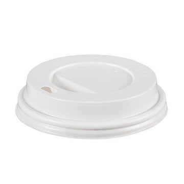 White 80mm Plastic Lid for 8-9-12oz Hot Paper Cups