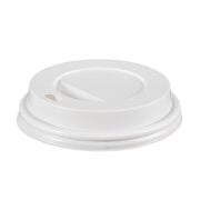 White 80mm Plastic Lid for 8-9-12oz Hot Paper Cups