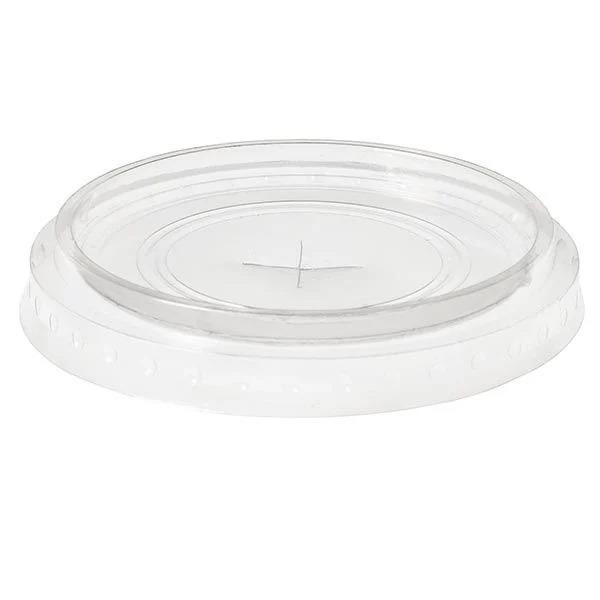 95mm PET Clear Plus Cross Lid with Straw Hole