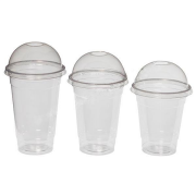 95mm Clear PET Disposable Cup 12oz 350ml Lid-Compatible