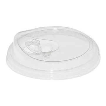95mm Clip-On PET Cup Lid, Clear Secure Spill‑Proof Plastic