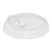 95mm Clip-On PET Cup Lid, Clear Secure Spill‑Proof Plastic