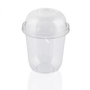 Clear PET Bubble Tea Cups 12–14oz 350–400ml Single‑Use Cups