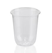 Clear PET Bubble Tea Cup 470ml Disposable with Optional Lid