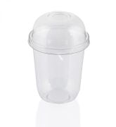 Clear PET Bubble Tea Cup 470ml Disposable with Optional Lid