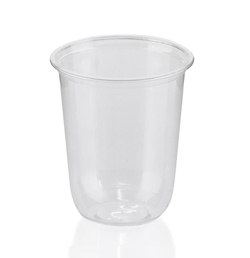 Clear PET Bubble Tea Cup 18oz 550ml Disposable Lid-Compatible
