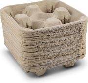 Gizpak 4-Cup Cardboard Cup Carrier Pack, Recycled, 260 Units