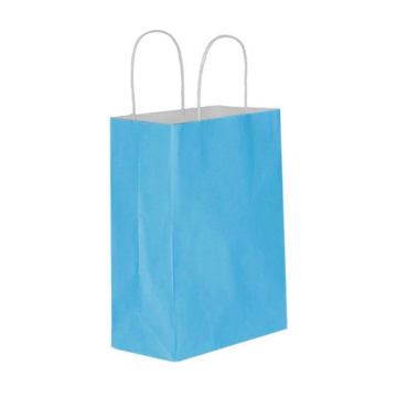Baby Blue Kraft Paper Bag with Twisted Handles 25x31x12cm