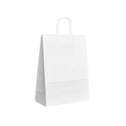White Kraft Paper Bag, Twisted Handle, 32×40×12 cm Pack