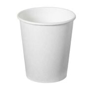 White 8oz Disposable Paper Cups Leakproof Insulated Cardboard Cups