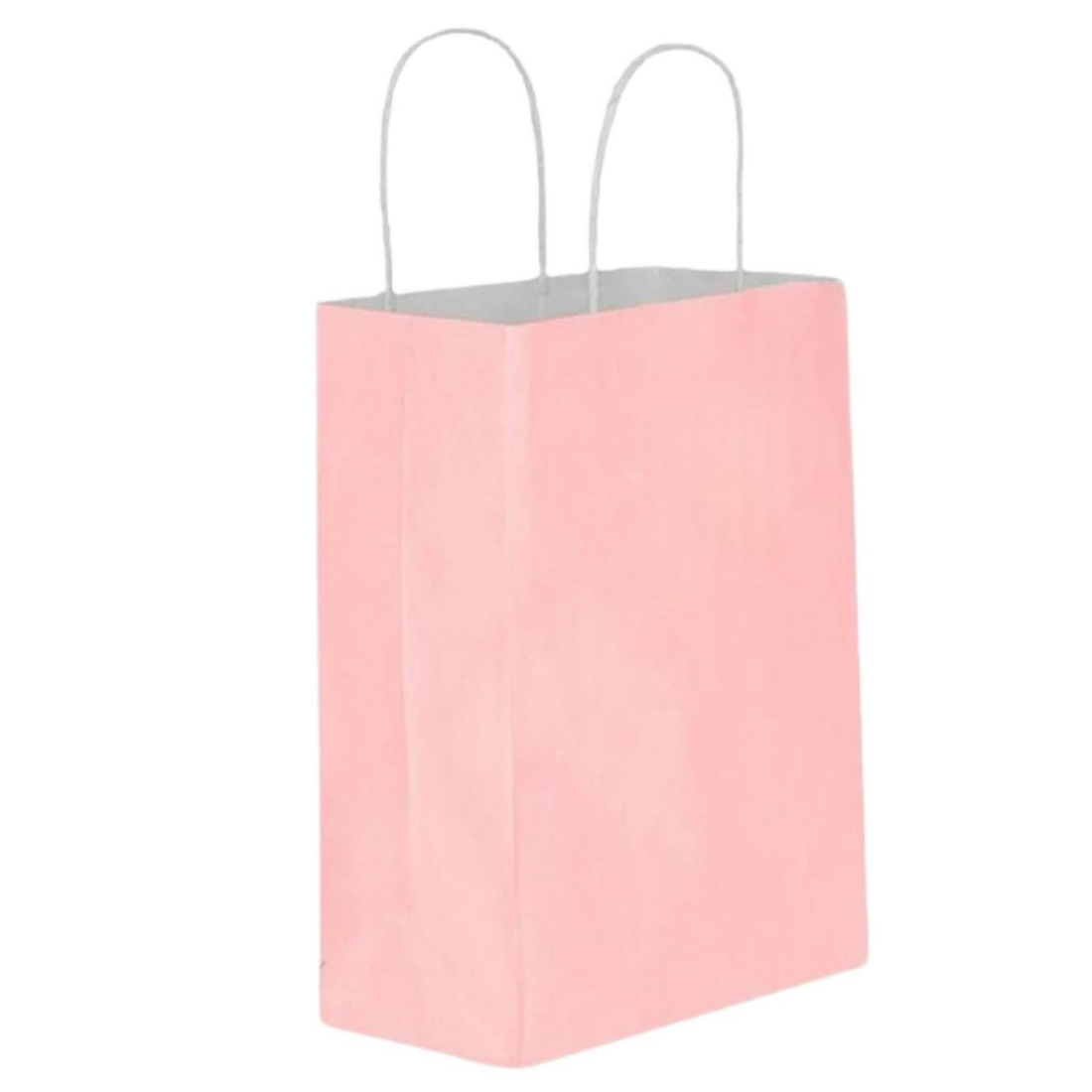 Light Pink Twisted-Handle Kraft Paper Bag 32x40x12 cm