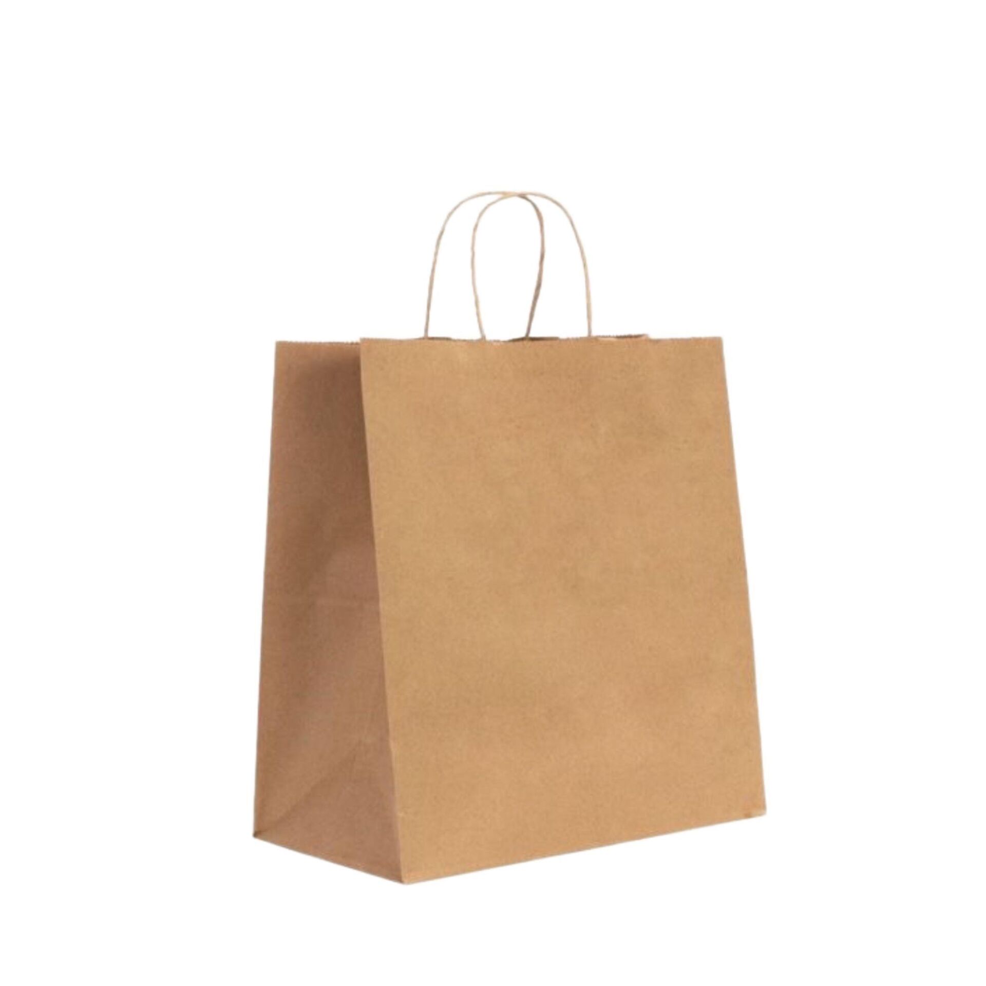 Brown Kraft Paper Bag with Twisted Handles 27×29×16 cm
