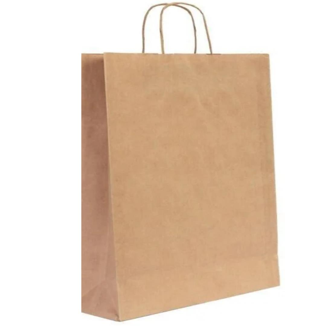 Kraft Twisted-Handle Paper Bag 32x40x12 cm Bulk Pack