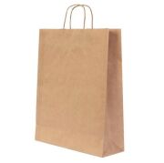 Kraft Twisted-Handle Paper Bag 32x40x12 cm Bulk Pack
