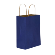 Navy Kraft Twisted-Handle Paper Bag 25×31×12 cm Recyclable