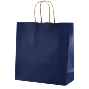 Navy Blue Kraft Paper Bag with Twisted Handles 32x33x20 cm