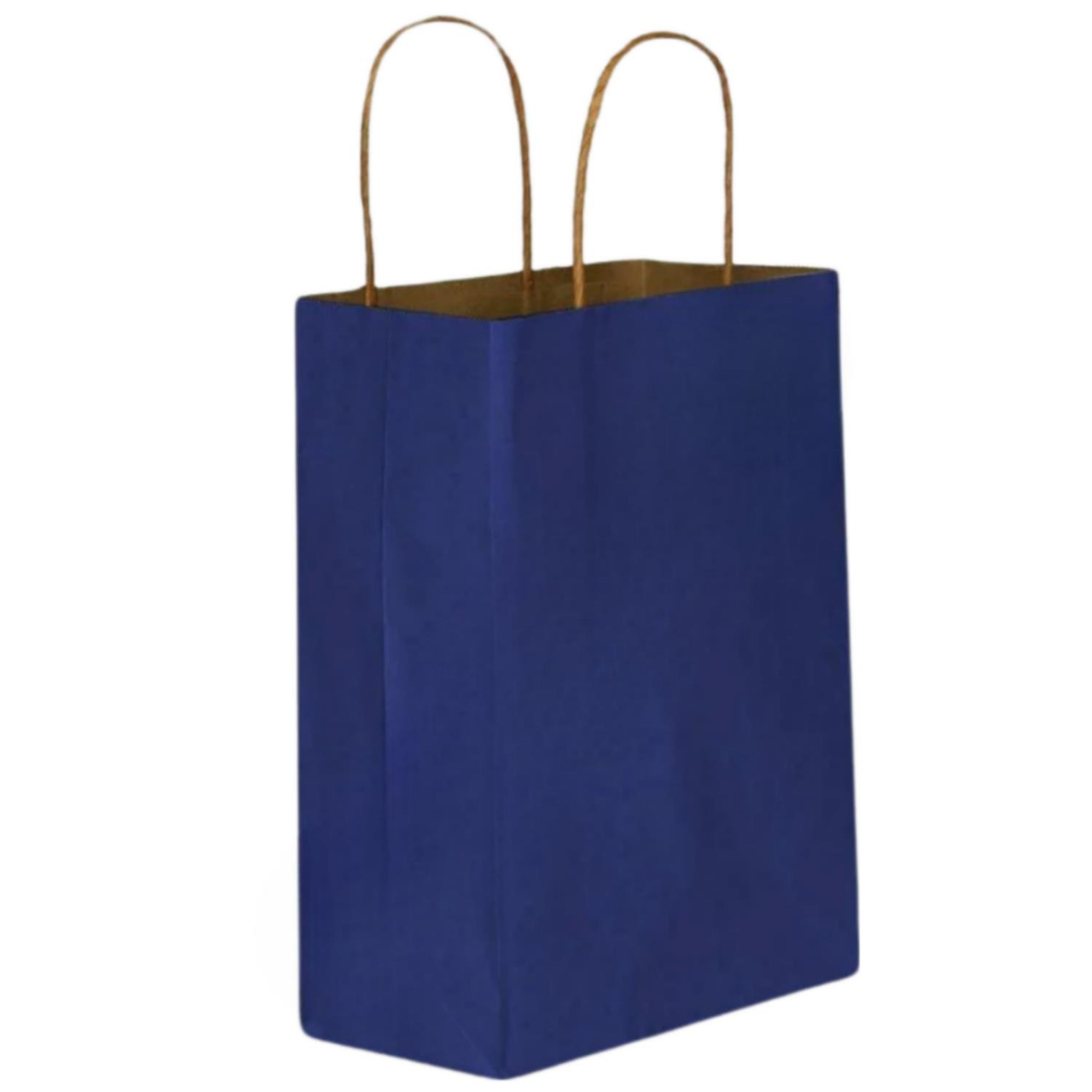 Navy Blue Twisted-Handle Kraft Paper Carrier Bag 32x40x12 cm