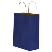 Navy Blue Twisted-Handle Kraft Paper Carrier Bag 32x40x12 cm
