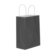 Black Kraft Paper Bag Twisted Handles 25x31x12 cm