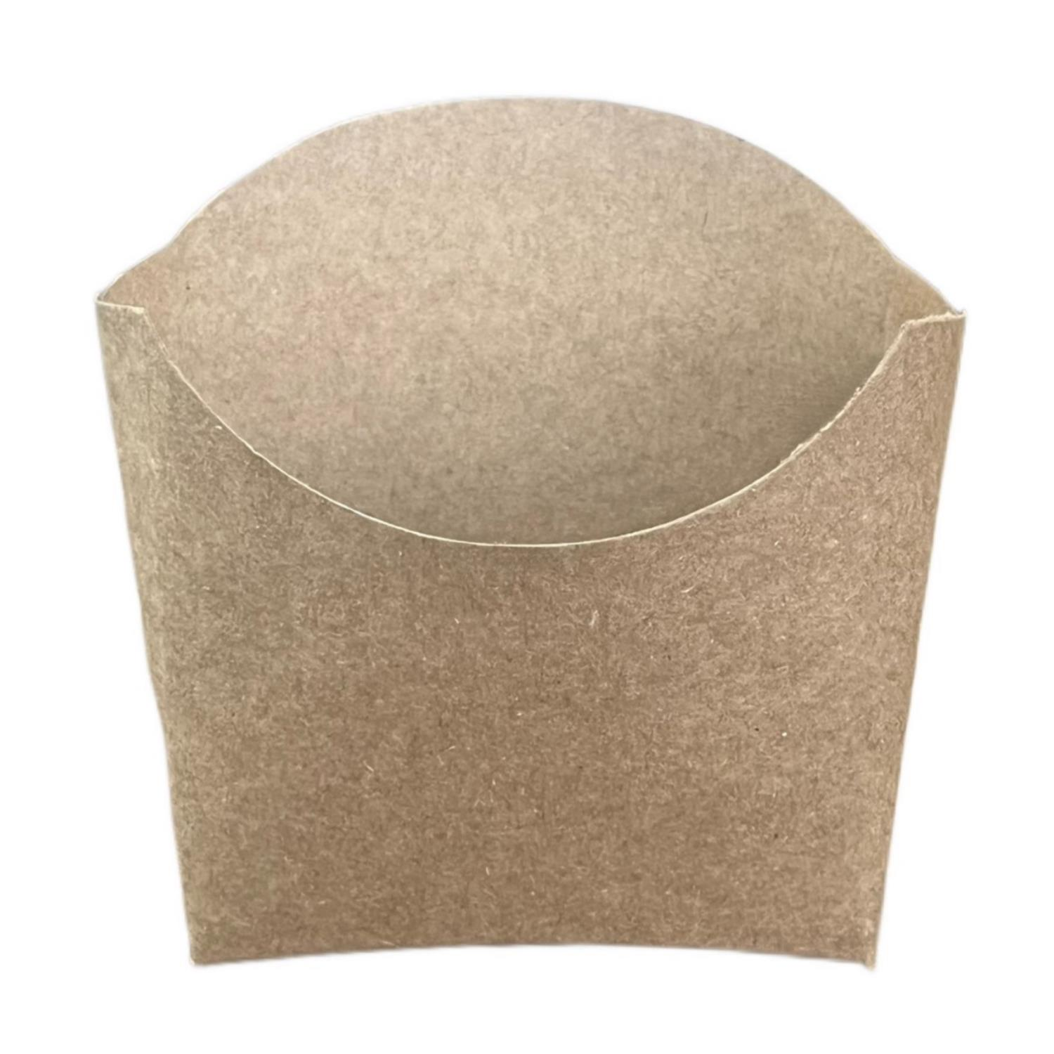 Natural Kraft Conical Medium Chips Container Box Eco-Friendly