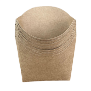 Natural Kraft Conical Medium Chips Container Box Eco-Friendly