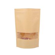 13×22.5 cm Kraft Window Doypack with Resealable Zipper