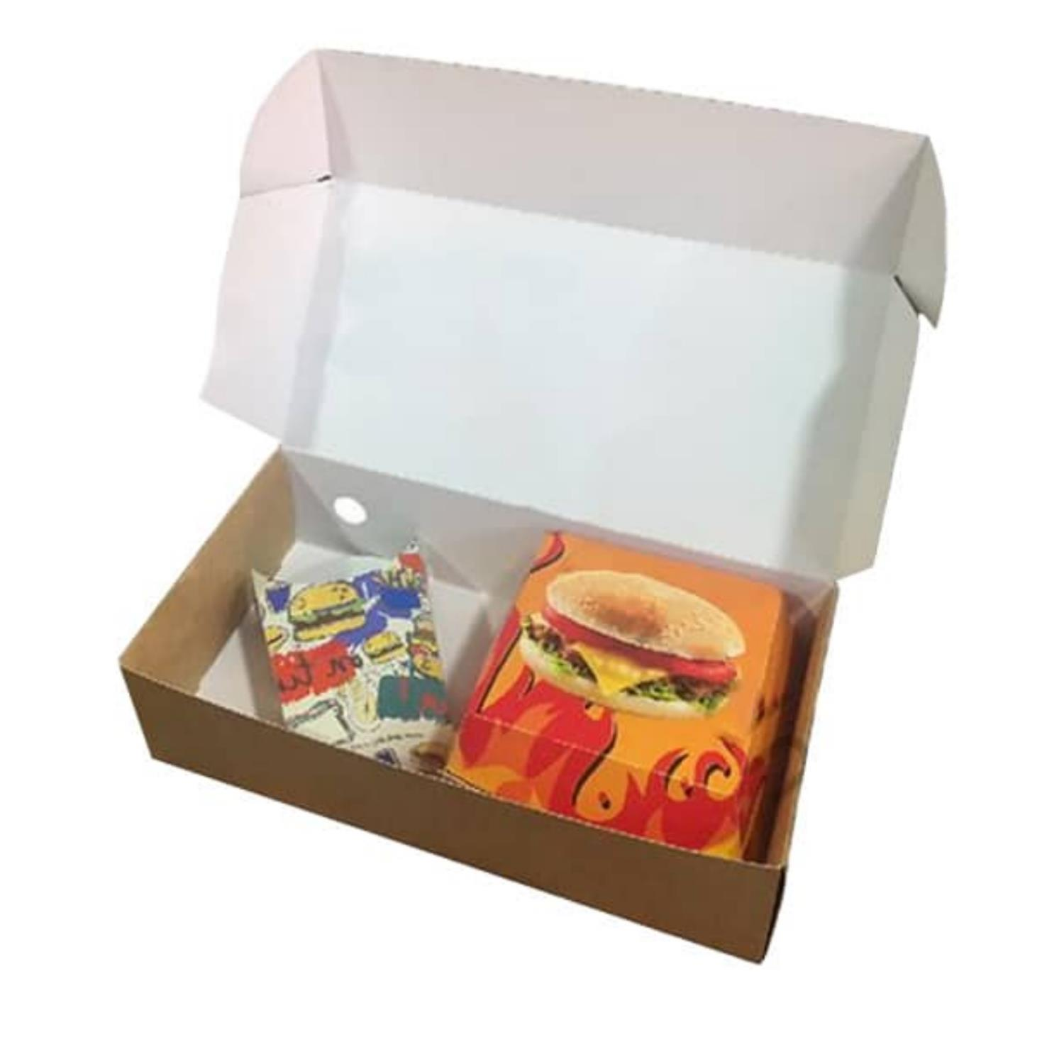 Gizpak Kraft Fast-Food Takeaway Box 26 x 15 x7.5cm