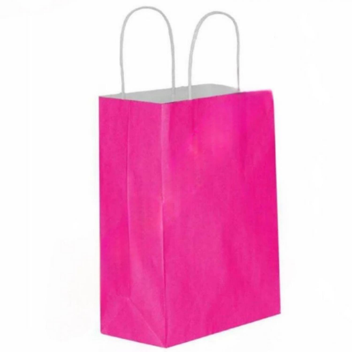 Fuchsia Kraft Paper Gift Bag with Twisted Handles 32x40x12cm