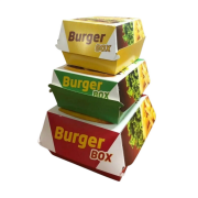 Kraft Bristol Small Burger Box 9x9x7 cm Recyclable Greaseproof Lid