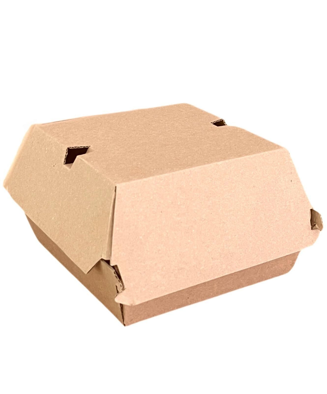 Natural Kraft Micro Corrugated Burger Box 12x12x9 cm Pack