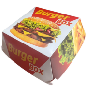 Extra Large Burger Box 14x14x9.5cm Printed Food-Grade Cardboard