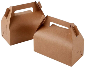 Brown Kraft Cardboard Burger Takeaway Carry Box 13x21x11 cm 200pcs