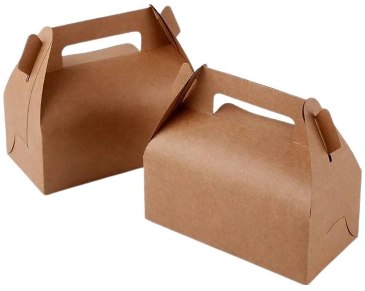 Reinforced Kraft Burger Carry Box with Internal Support - 200 Pack