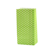 Green Polka-Dot Mini Gift Paper Bags 50-Pack 9×17×6cm