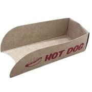 Kraft Hot Dog Boxes 100 Pack Food-Grade Cardboard Serving Trays