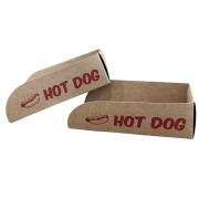 Kraft Hot Dog Boxes 100 Pack Food-Grade Cardboard Serving Trays