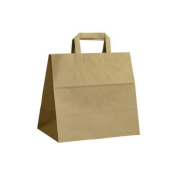 Brown Kraft Paper Bag Internal Handle 27×29×16cm For Takeaway