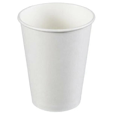 12 oz White Disposable Paper Cups for Hot and Cold