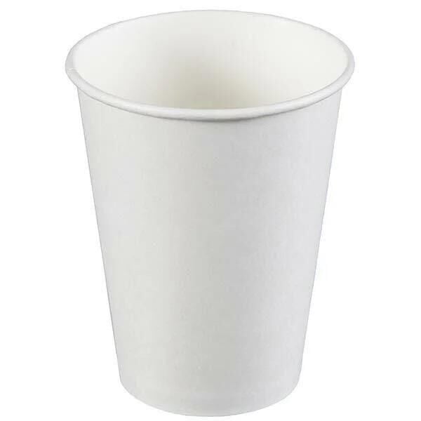 12 oz White Disposable Paper Cups for Hot and Cold