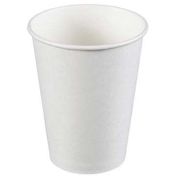 14 oz White Disposable Paper Cup 300ml Leak-Resistant Hot/Cold