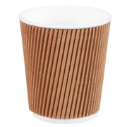 8 oz Double-Ripple Double-Wall Kraft Paper Coffee Cup 230 ml