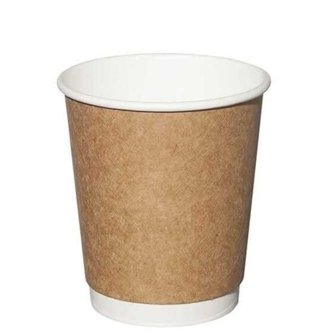 8oz Double Wall Kraft Paper Cups Insulated Disposable Coffee Cups